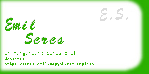 emil seres business card